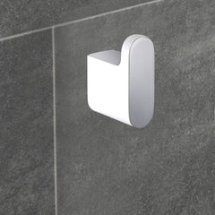 Cora Robe Hook Chrome & White 5306-CW