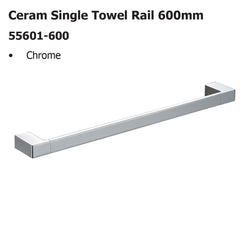 Ceram Single Towel Rail 600mm 55601-600