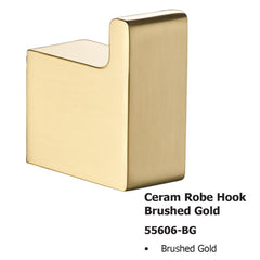 Ceram Robe Hook Brushed Gold 55606-BG
