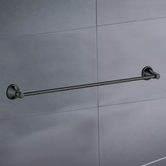 Clasico Vintage Single Towel Rail 600mm in Matt Black - 66501-600MB