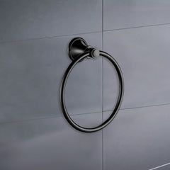 Clasico Vintage Towel Ring in Matt Black - 66503MB