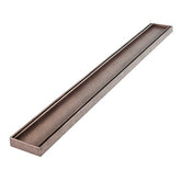 Custom Made Slimline Tile Insert Shower Drain Brush Bronze 300-3000x100x21mm