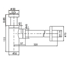 Bottle Trap 32mm BBT12C - BS197