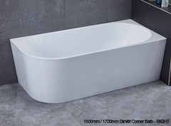 1700mm Alaska Corner Freestanding Bath
