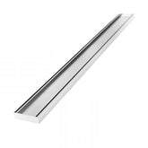 Aluminium Slimline Tile Insert Shower Drain Brush Nickel 300-3000x100x21mm