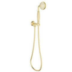 Clasico Vintage Hand shower On Wall Outlet Bracket in Brushed Gold - HPA868-101-1BG