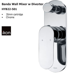Banda Wall Mixer With Diverter HYB22-501
