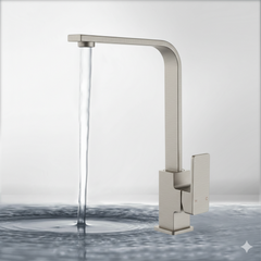 Ceram Sink Mixer Brushed Nickel HYB636-101LF-BN