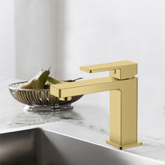 Ceram Basin Mixer Brushed Gold HYB636-201LF-BG