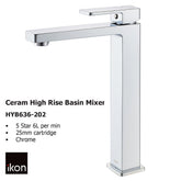 Ceram High Rise Basin Mixer HYB636-202LF