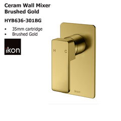 Ceram Wall Mixer Brushed Gold HYB636-301BG