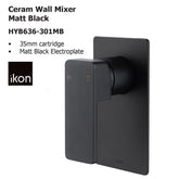 Ceram Wall Mixer Matt Black HYB636-301MB