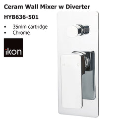 Ceram Wall Mixer with Diverter HYB636-501