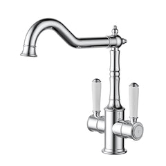 Clasico Twin Handle Gooseneck Sink Mixer Ceramic Handle HYB868-105A