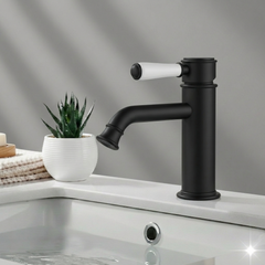 Clasico Basin Mixer Ceramic Handle Matt Black HYB868-203A-MB