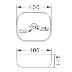 Cora Countertop Basin 400 x 400 x 145mm JHI-22-201