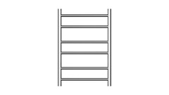 Allegra 6 Bar Heated Towel Rail JY-3310-CH