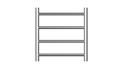 Allegra 4 Bar Heated Towel Rail JY-3340-CH