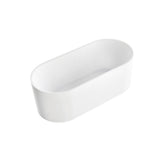 1700mm Fluted H Groove Matt White Freestanding Bath