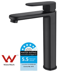 Cora High Rise Basin Mixer Matt Black PBR2002LF-B