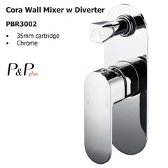 Cora Wall Mixer With Diverter PBR3002LF