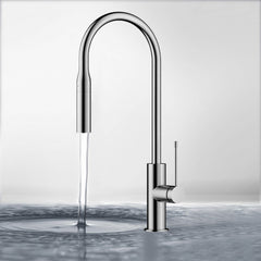 Aziz Pull out Sink Mixer in Brushed Nickel PCC1002BN