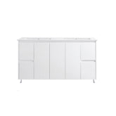 Double Bowl Freestanding White Bathroom Vanity PVC1500D