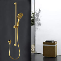 Cora Sliding Shower Rail Brushed Gold PSH036-BG