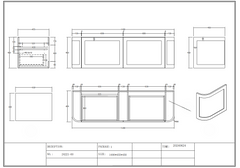 Curved Shaker Wall Hung Matt White Vanity Unit 1500mm WH24221_1500_MW