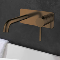 Antique Brass Wall Mixer With Spout WB703F