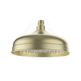 Clasico 220mm Round Brass Brushed Gold Shower Head - PRB083BG