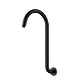 Clasico Gooseneck Round High-Rise Shower Arm Matt Black PRY038-MB