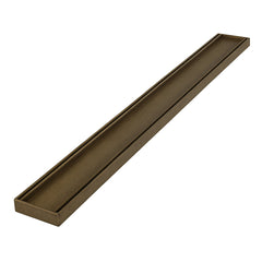 Aluminium Slimline Tile Insert Shower Drain Antique Brass 300-3000x100x21mm