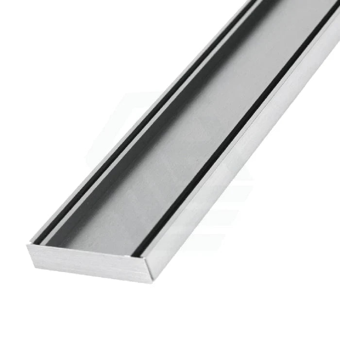 Custom Made Slimline Tile Insert Shower Drain Brush Nickel 300-3000x100x21mm