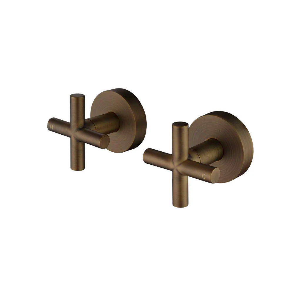 Antique Brass Cross Handle Taps ABX-406