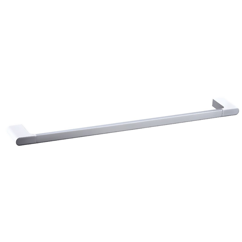 Cora Single Towel Rail 600mm Chrome & White 5301-600-CW