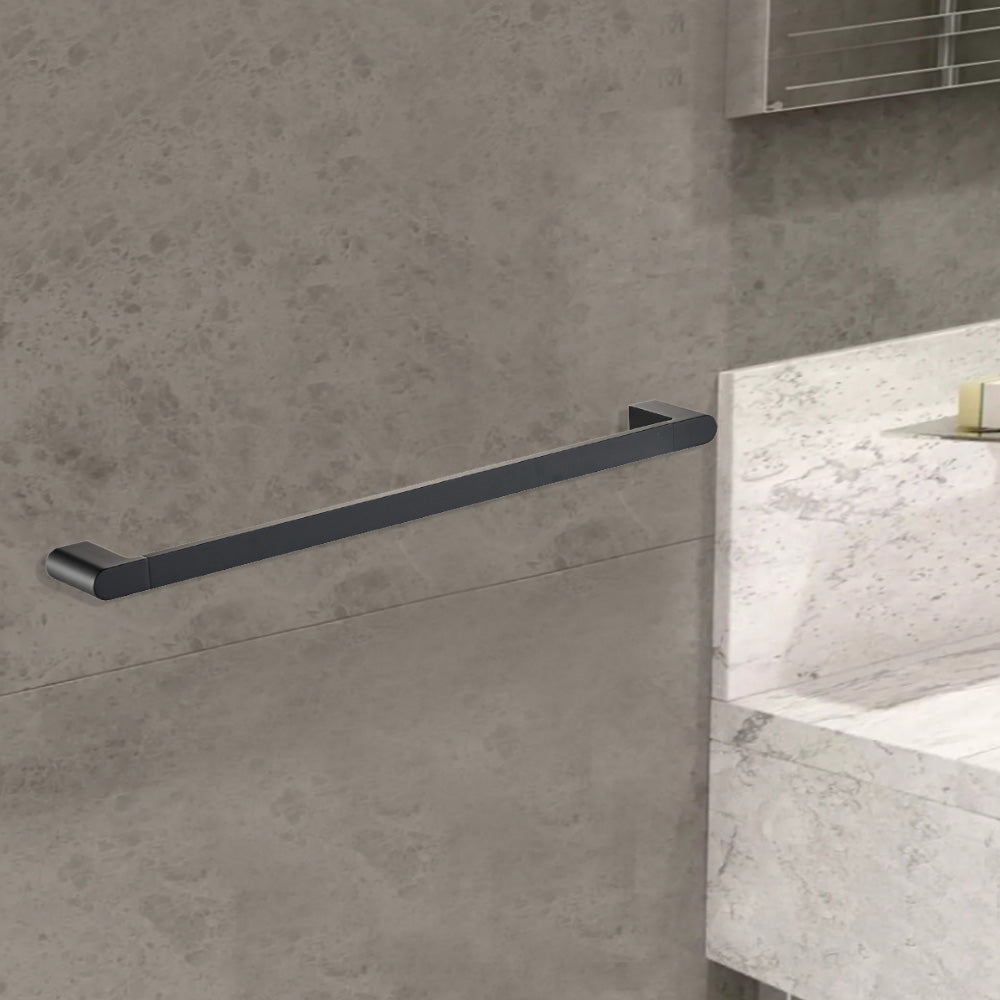 Cora Single Towel Rail 600mm Matt Black 5301-600-MB