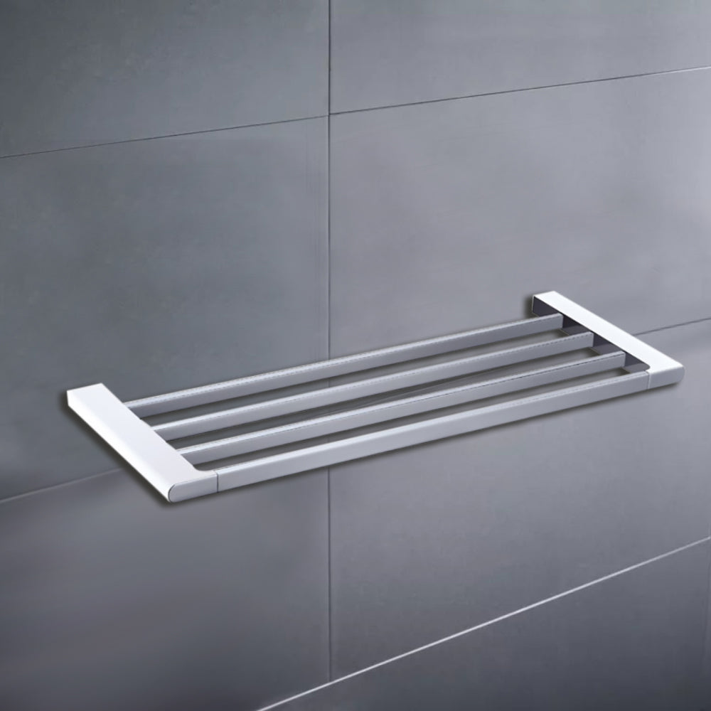 Cora Towel Rack Chrome & White 5303-600-CW