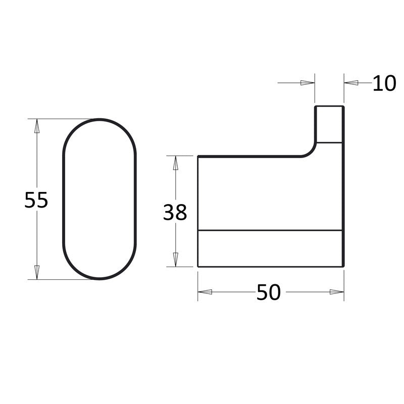Cora Robe Hook Gunmetal 5306-GM