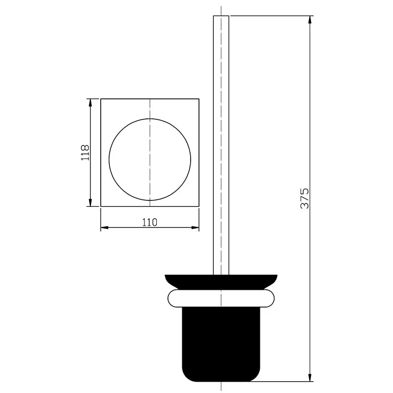 Cora Toilet Brush Holder Brushed Nickel 5308-BN