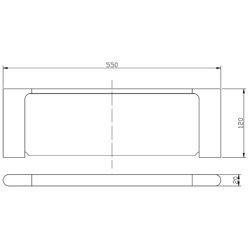 Cora Metal Shelf  Brushed Gold 5309-1-BG
