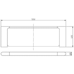 Cora Metal Shelf Gunmetal 5309-1-GM
