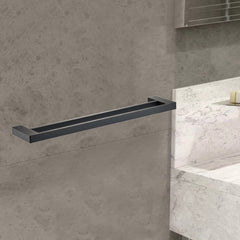 Ceram Double Towel Rail 800mm Matt Black 55602-800-MB
