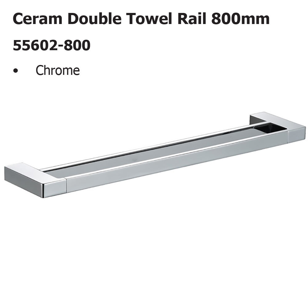 Ceram Double Towel Rail 800mm 55602-800