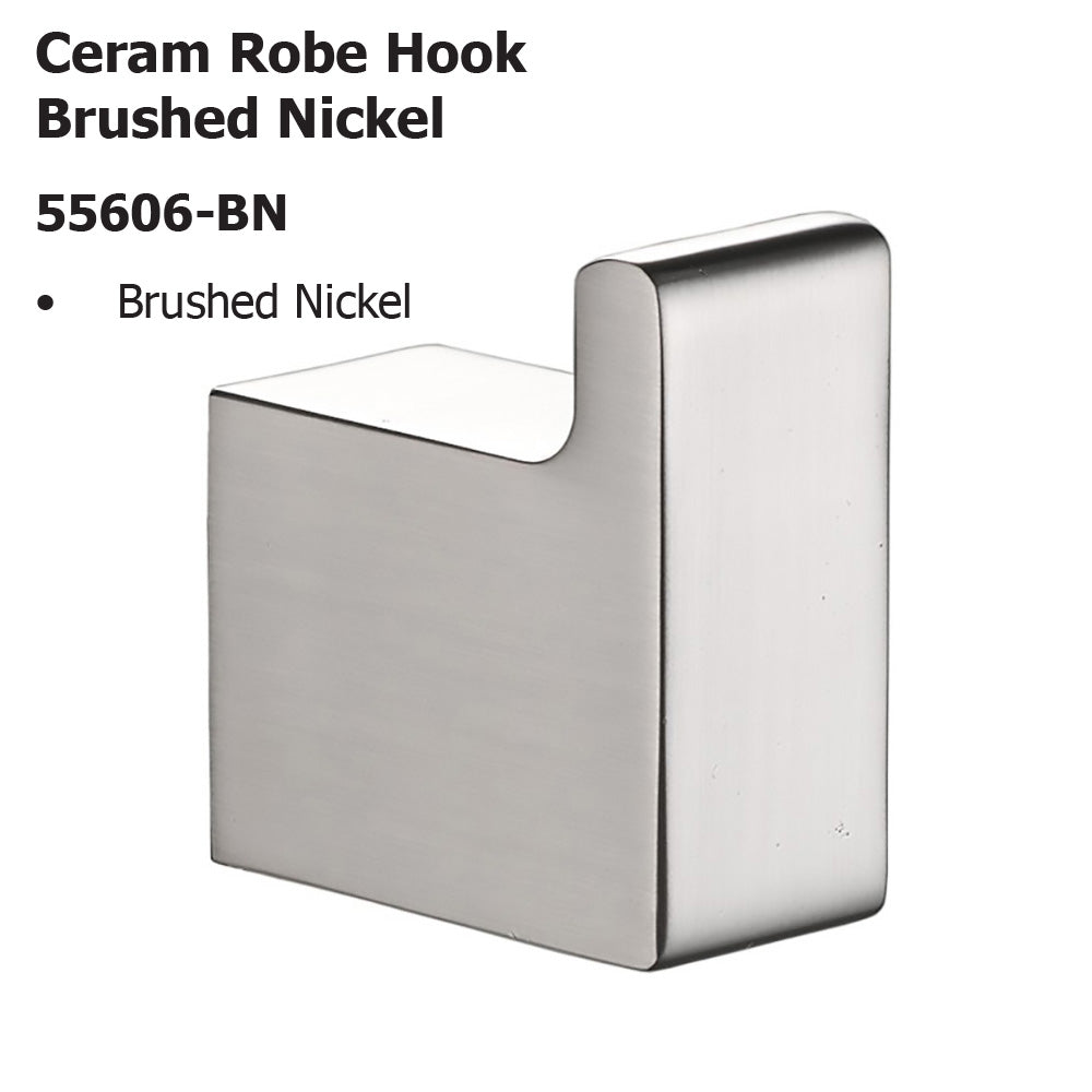 Ceram Robe Hook Brushed Nickel 55606-BN