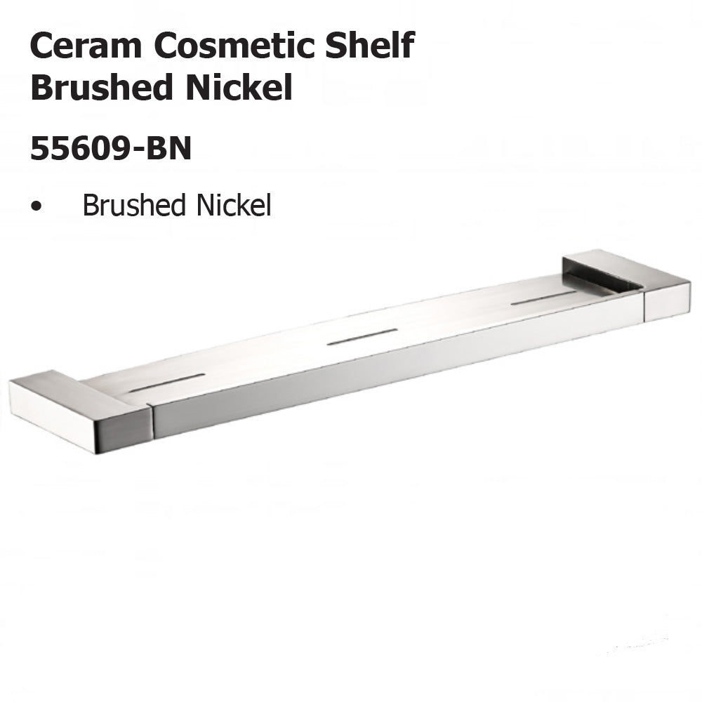Ceram Cosmetic Shelf Brushed Nickel 55609-BN
