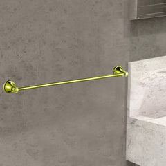 Clasico Vintage Single Towel Rail 600mm in Brushed Gold - 66501-600BG