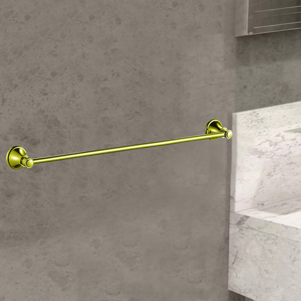 Clasico Vintage Single Towel Rail 800mm in Brushed Gold - 66501-800-BG