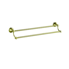 Clasico Vintage Double Towel Rail 800mm in Brushed Gold - 66502-800BG