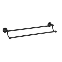 Clasico Vintage Double Towel Rail 800mm in Matt Black - 66502-800MB